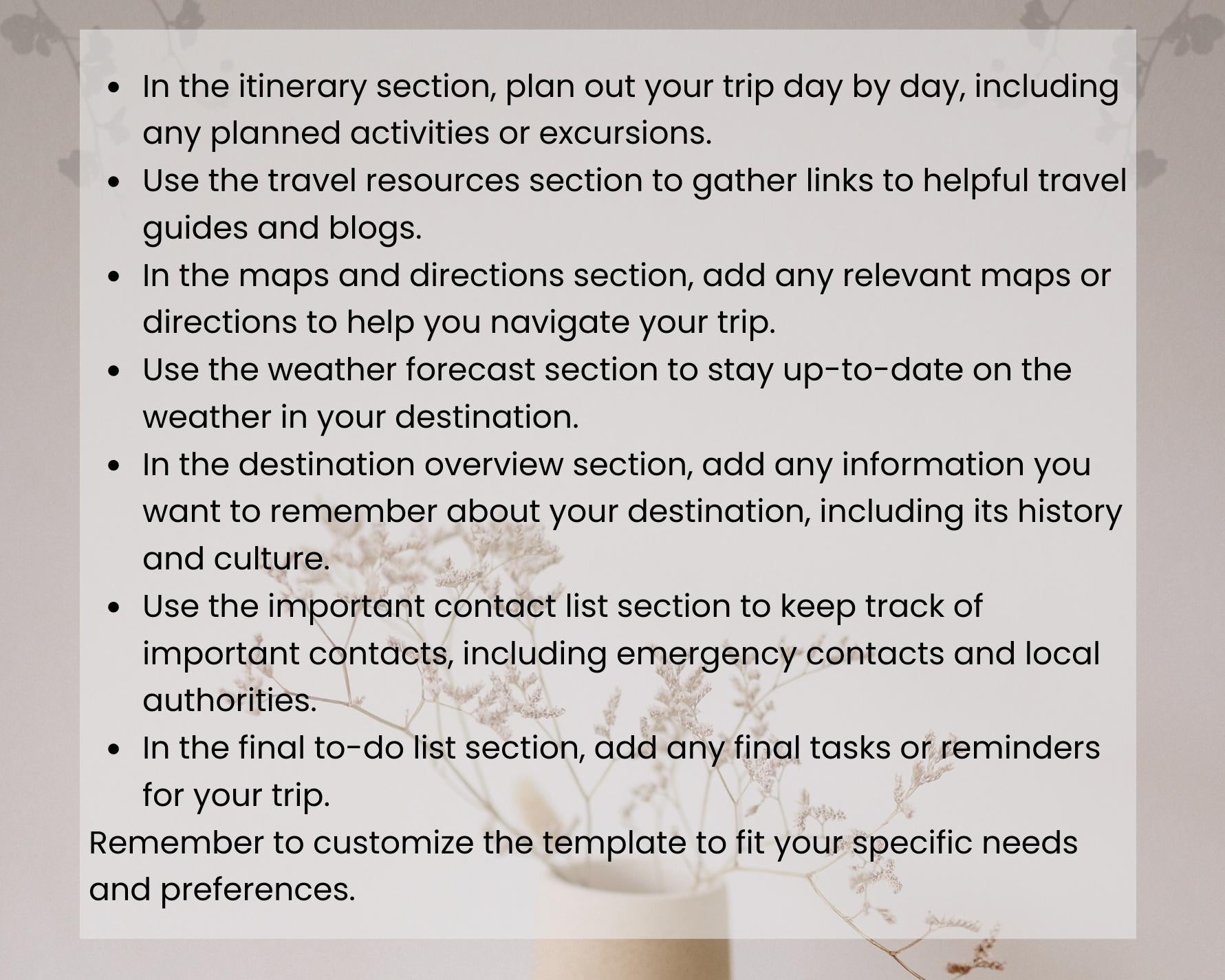 Ultimate Minimalist Travel Planner Notion Template | Vacation Journey Organizer | Itinerary & Travel Journal | Notion Templates Blinkway